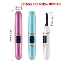 New Electric Eyelash Curler, Heated Eyelash Curler, 3 Adjustable Temperature Levels, 300mAh Large Capacity Battery, 15s Fast Heating, Long-Lasting Curl, With Battery Indicator Light, Women's Holiday Gift, Holiday Makeup Essential, Fashionable Eye-Enlarging - Multicolor - View 6