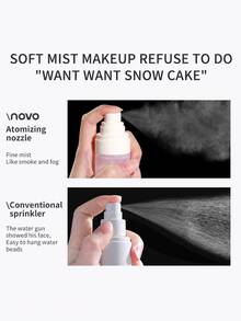 NOVO Setting Spray Makeup Tahan Lama dan Cepat Kering, Mencegah Luntur, Membentuk Lapisan yang Cepat Kering, Menciptakan Hasil Akhir Matte Sepanjang Hari, Sempurna untuk Berenang dan Aktivitas Musim Panas di Luar Ruangan - 02# Kilap Transparan - View 4