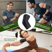 Compression Elbow Sleeve, Suitable For Tennis Elbow And Golfer's Elbow Joint Support And Protection, Ideal For Sports, Fitness, Weightlifting - Multicolor - View 7