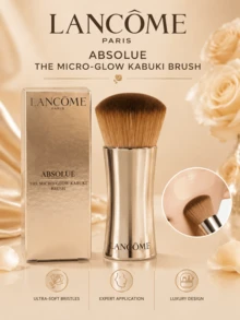 Lancôme 蘭蔻全新純淨底妝刷，超柔軟密實刷毛，完美遮瑕底妝，輕巧便攜，優雅銀色金屬手柄設計，適合日常使用 - 摩卡棕 - 查看 2