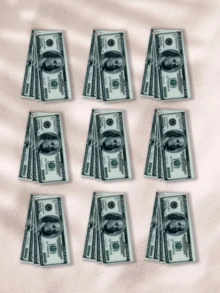 Fashionable Hip Hop Dollar Bill Pendant, Suitable For DIY Jewelry, Earrings, Necklaces, Bracelets, Bag Charms, Keychains, Perfect For Summer Beach Vacation Accessories And Back To School Gifts - Multicolor - View 7