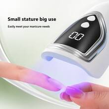 USB充电式迷你UV LED美甲灯，5灯管美甲烘干机，适用于凝胶指甲油，便携式美甲固化灯 - 彩色 - 查看 4