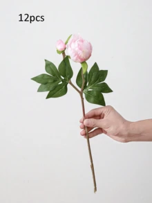 人造牡丹花束，逼真牡丹，人造花，秋季裝飾仿真花束，家居、房間裝飾，秋季裝飾，母親節禮物，派對裝飾，婚禮花束，辦公室裝飾，臥室客廳裝飾，萬聖節聖誕節裝飾 - 粉色 - 查看 15