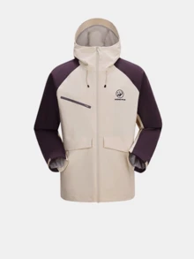 CAMEL CROWN Women's Single-Layer Hardshell Outdoor Jacket, Comfortable, Water-Repellent, And Lightweight Hiking Mountaineering Jacket Suitable For Spring - Jiaying Purple/Miki - View 4