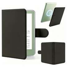 Kindle 透明壓克力保護殼，適用 6 吋 Kindle (11th Gen.-2024/2022) 與 7 吋 Kindle Paperwhite 12th Gen，相容 Kindle 電子閱讀器，書本式磁吸可拆卸保護殼，附磁吸扣，全方位覆蓋保護，自動喚醒與休眠 - 黑色 - 查看 8
