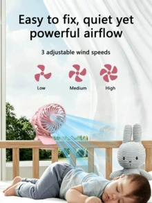 可旋轉夾式風扇，便攜式USB充電風扇，靜音辦公室戶外個人迷你風扇 - 其他 - 查看 2