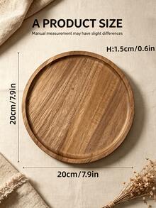 1PC Wooden Tray, Serving Plate, Dessert Platter, Multi-Shape Wooden Tray, Food Service Tray, Coffee Tray, Round Tray, Multi-Function Serving Tray, Solid Wood Tray, Wooden Tray, Suitable For Steak, Breakfast, Sushi, Dessert And Coffee, Kitchen Restaurant Decor, Modern Coffee Table Centerpiece And Storage Tray, Suitable For Halloween, Christmas Party Gatherings And More - View 11