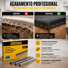 Grampos Galvanizados 8mm Tapeceiro 1000 Peças Profissional - A - Visão 4