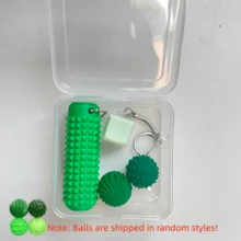 桃粉色盒裝壓力舒緩組合，多功能感官紓壓玩具套組，便攜式吊飾按摩器，解悶療癒禮物，適合壓力舒緩 - 彩色 - 查看 31