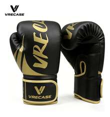 Guantes de boxeo para adultos de 10-14 oz, VRECASE, perfectos para entrenamiento de kickboxing, sparring y práctica deportiva. - Negro - Ver 11