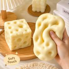 Cheese Block Stress Relief Squeeze Toy, Soft Shapeable Sensory Toy, Home And Office Relaxation Stress Relief Small Toy - 多色 - 查看 9