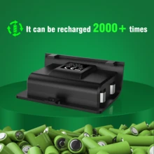 600mAh Rechargeable Battery, Compatible With One/S/X/Elite Controllers, 2-3 Hours Fast Charging, With LED Indicator, 2000+ Cycles, ABS Material, Black, Ideal Choice For Gamers And Frequent Users – Christmas/Birthday Gift - Black - View 5