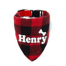 1pc Customized Pet Dog Plaid Scarf, Personalized Name ID, Paw Print, Bone And Heart Logo Options, Triangle Bib Style Cat Dog Scarf, Exquisite Customized Pet Neck Scarf, Dog Bandana - Multicolor - View 8