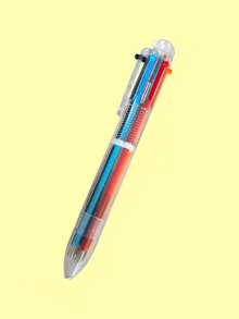 1pc 6-In-1 Ballpoint Pen, Minimalist Portable Multi-Function Writing Pen, Suitable For Students And Writing - A - View 9