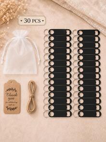 30/10/1 Set Customized Engraved Bottle Opener Keychain, Personalized Name & Date Metal Key Ring, Wedding Party Favor, Gift For Family And Friends - Style 3 - View 19