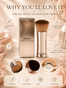 Lancôme 蘭蔻全新純淨底妝刷，超柔軟密實刷毛，完美遮瑕底妝，輕巧便攜，優雅銀色金屬手柄設計，適合日常使用 - 摩卡棕 - 查看 5