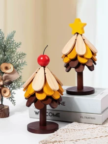 5/4/3pcs/Set Alas Tahan Panas Pohon Natal, Alas Meja, Alas Panci Kayu, Tatakan Gelas Premium, Cocok untuk Makanan Panas, Alas Makan di Rumah, Alas Panci Tanah Liat, Alas Tahan Panas Anti Selip, Alas Sayuran Dapur, Alas Mangkuk dan Piring, Dapat Menempatkan Panci Panas, Wajan, Mangkuk, Teko, Rak Panas, Barang Dekoratif Multifungsi - View 3