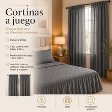 HOGAR YUME Sheet Sets With Pillowcases - Grey - View 5