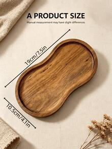 1PC Wooden Tray, Serving Plate, Dessert Platter, Multi-Shape Wooden Tray, Food Service Tray, Coffee Tray, Round Tray, Multi-Function Serving Tray, Solid Wood Tray, Wooden Tray, Suitable For Steak, Breakfast, Sushi, Dessert And Coffee, Kitchen Restaurant Decor, Modern Coffee Table Centerpiece And Storage Tray, Suitable For Halloween, Christmas Party Gatherings And More - View 8