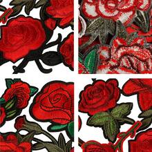 20pcs/Random Rose Embroidery Iron-On Patches, Suitable For DIY Clothing And Accessories - Hat Embroidery Iron-On Patches, Jeans, Jackets And More Unique Designs, Cute Cartoon Embroidery Stickers - Multicolor - View 9