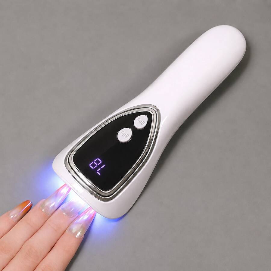 USB充电式迷你UV LED美甲灯，5灯管美甲烘干机，适用于凝胶指甲油，便携式美甲固化灯