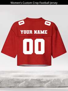 Women's Custom Short Soccer Jersey Shirt, Personalized Red Short Sports Team Uniform, Customizable Team Name And Number, Women's Game Day Wear Summer - Red - View 4