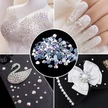 AB Crystal Rhinestones SS3 SS4 SS5 SS6 SS8 SS10 SS12 SS16 SS20 SS30 SS34 SS40 SS50 Flat Back Hot Fix Gemstones, Suitable For Clothing DIY Handmade Crafts - A - View 3