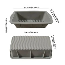 1pc Rectangular Silicone Cake Mold, Toast Mold And Brownie Mold, Suitable For Baking Bread, Cake And Brownies - View 11