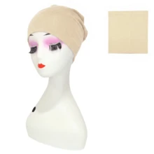 Solid Stretch Ruched Hijab Undercap, Soft Elastic Head Wrap For Daily Prayer & Chemo Hair Loss Wear, Practical Holiday Gift For Women - Multicolor - View 11