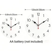 1Pc 2D Flat 12In Leopard Print Round Silent Wooden Wall Clock, Silent Quartz Movement, Holiday Gift For Halloween Thanksgiving Christmas, AA Battery Not Included,Room Decor,Bedroom Decor,Office Decor,Classroom Decor,Fall,Picks - Multiple Styles/1pc - View 4
