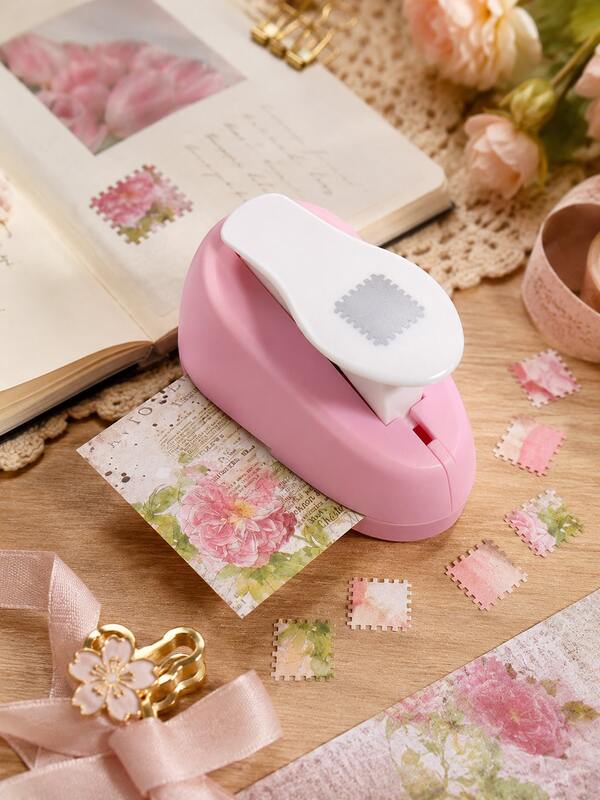 Punch portabil de mână pentru modele cu ștampilă, mic și ușor de utilizat, pentru dantelă, dreptunghiular și pătrat, potrivit pentru scrapbooking, carduri DIY și decorarea jurnalului