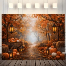 1pc Vintage Autumn Theme Banner, Autumn Decor, Happy Thanksgiving Decoration, Polyester Fabric, Suitable For Thanksgiving, Autumn Harvest Season, Autumn Home Decor, Indoor/Outdoor, Yard, Hallway, Bedroom, Room Decoration - A - View 4
