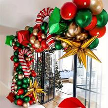 46/85/93pcs Christmas Balloon Arch Set - Red & Green Theme Design, Suitable For Christmas, New Year, Anniversary And Holiday Party Decoration - View 2