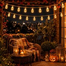2pcs Solar Powered Rope String Lights, 8 Flashing Modes, Outdoor Waterproof Decorative Lights, Suitable For Garden, Patio, Yard, Fence, Trees, Solar Powered Fairy Lights, Perfect For Party, Wedding, Holiday Decoration - Warm white light - View 5