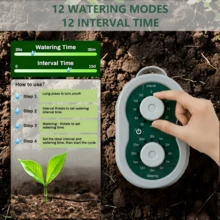 2200mAh Automatic Drip Irrigation Kit For 15 Pots,USB Rechargeable Plant Watering System, Water-Saving Timer For Home Garden & Balcony - A - View 4
