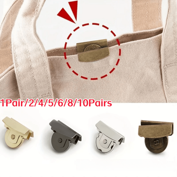 1Pair/2/4/5/6/8/10Pairs Seamless Magnetic Clasp Set | Perfect For Wallets, Bags, Curtains Etc. - Durable And Easy To Use, Closure Fasteners | Smooth Metal Surface | Quick Fix, Sewing Enthusiast Material Kit, Detachable Design, Available In Gold, Silver, Gunmetal, Bronze