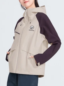 CAMEL CROWN Women's Single-Layer Hardshell Outdoor Jacket, Comfortable, Water-Repellent, And Lightweight Hiking Mountaineering Jacket Suitable For Spring - Jiaying Purple/Miki - View 3