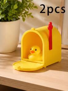 1pc Cruise Duck Mini Mailbox Door Magnet, Cute Duck Exchange Mini Mailbox With 1pc Rubber Duck, Cruise Cabin Door Decoration, Creative Novelty Gift For Daily Gifting, Birthday And Holiday - Multicolor - View 8