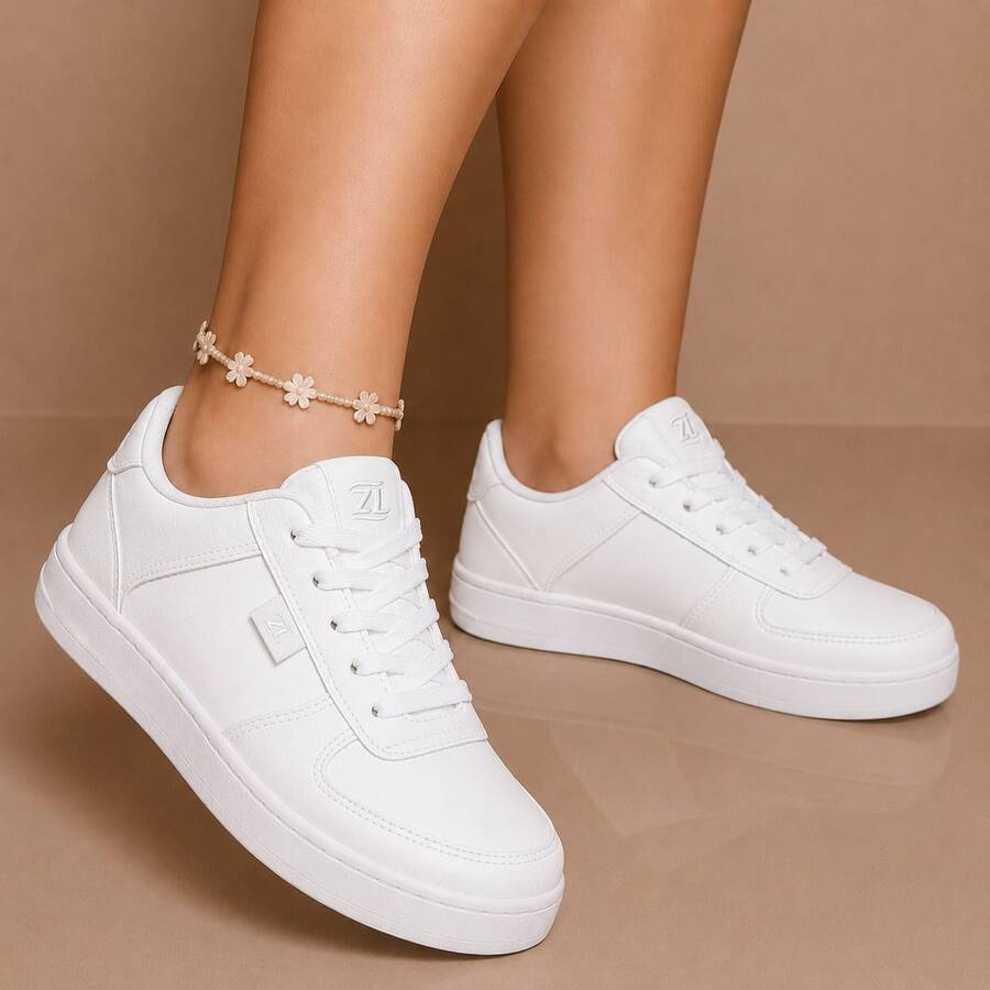 Women Casual Shoes - 純白 - 查看 1