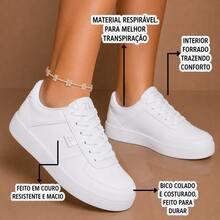 Women Casual Shoes - 純白 - 查看 2