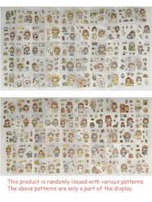 100 piezas Pegatinas transparentes de PET para planificador - Pegatinas transparentes impermeables, pegatinas de planificador DIY, decorar varios artículos, decoración de fiestas (estilo aleatorio) - Multicolor - Ver 6
