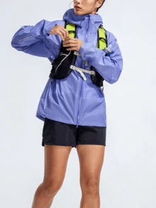 CAMEL CROWN Jaket Outdoor Hardshell Satu Lapisan Wanita, Nyaman, Tahan Air, dan Ringan, Cocok untuk Hiking dan Mendaki Gunung di Musim Semi - Ungu Muda - View 6