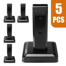 5 Pack 304 Stainless Steel Clamp Glass Panel Pool Fence Staircase Bracket Spigot Square Black - Black - View 1