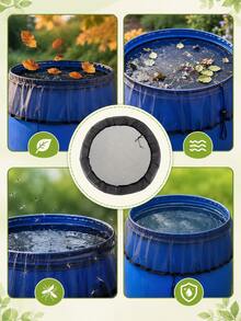 12pcs Adjustable Rain Barrel Mesh Covers, Leaf Filter Screen, Drawstring Rain Barrel Sieve Cover, Suitable For Leaves And Debris Rainwater Collector, Rainwater Collection Barrel Mesh Cover, Rainwater Collection Barrel Mesh - A - View 7