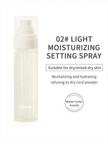 NOVO Setting Spray Makeup Tahan Lama dan Cepat Kering, Mencegah Luntur, Membentuk Lapisan yang Cepat Kering, Menciptakan Hasil Akhir Matte Sepanjang Hari, Sempurna untuk Berenang dan Aktivitas Musim Panas di Luar Ruangan - 02# Kilap Transparan - View 12