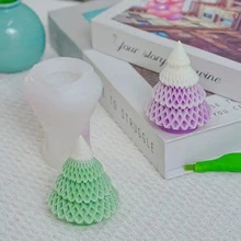 Christmas Tree Scented Candle Silicone Mold DIY Resin Plaster Diffuser Stone Home Decor Mold Suitable For Christmas Decoration - Christmas Tree - View 2