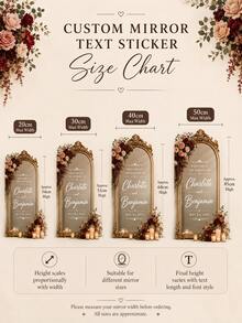 Custom Mirror Sticker Wedding Seating Chart Sticker - Wedding Signage Decoration DIY Wedding Sticker - Seating Chart Mirror Sticker Welcome To Wedding Mirror Sticker - Custom Mirror Letter Sticker - Happy Wedding - Wedding Decoration/Modern Wedding Welcome Sign - Multicolor - View 8