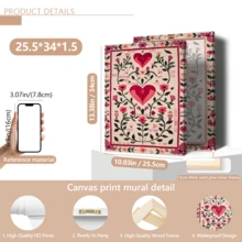 1 pieza Póster de arte de pared vintage, patrón de corazón dibujado a mano, pintura de boda del Día de San Valentín, regalo de arte de pared romántico para ella, impresión de aniversario, enmarcado o sin enmarcar, decoración de habitación/hogar, decoración de apartamento de dormitorio universitario, regalo de decoración de pared de dormitorio - A - Ver 15