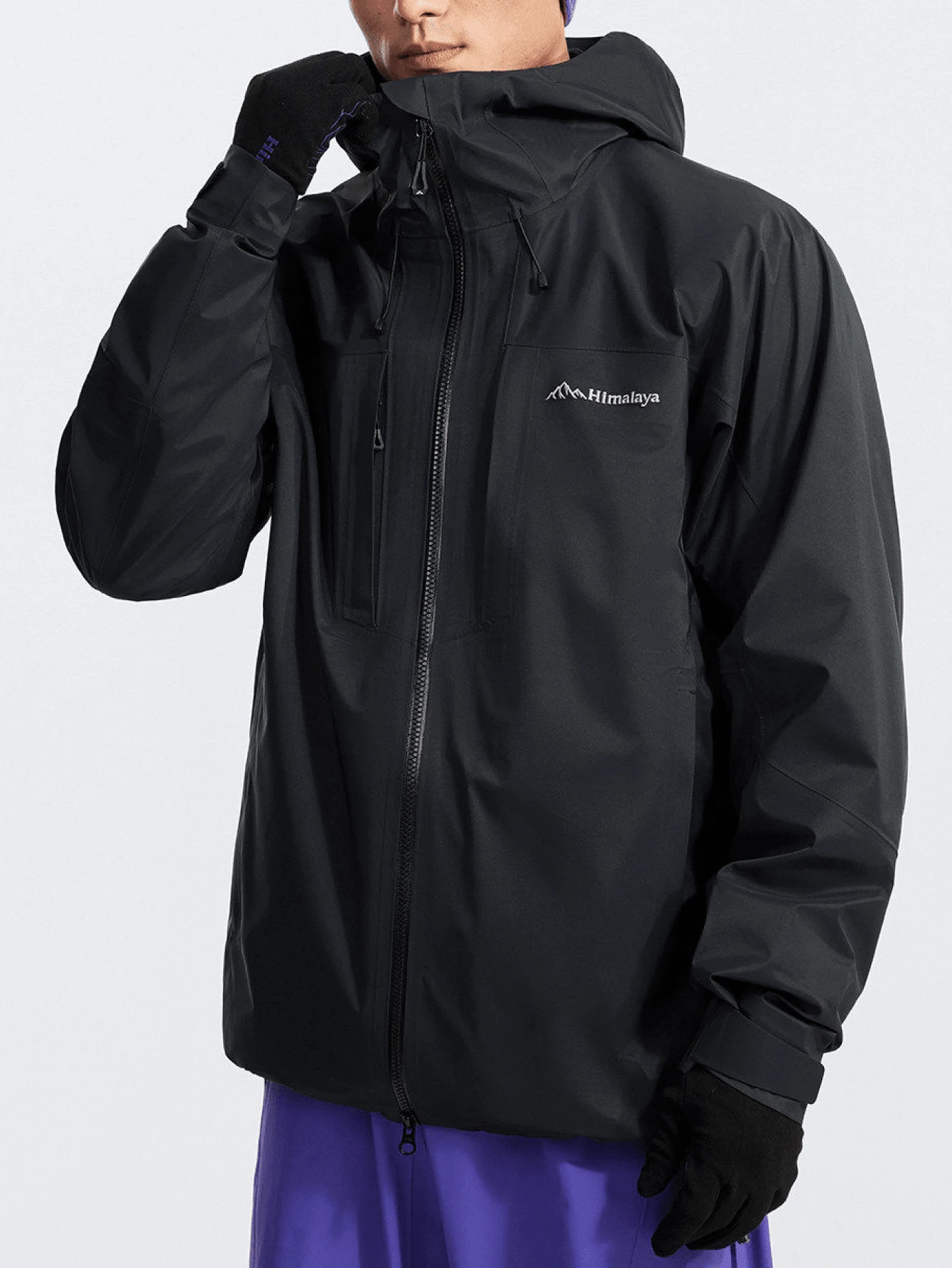 CAMEL CROWN Men's Single-Layer Hardshell Outdoor Jacket, Comfortable, Water-Repellent, And Lightweight Hiking Mountaineering Jacket Suitable For Spring - Phantom Black - View 1