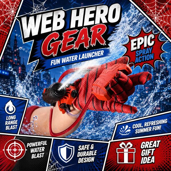 Spider Water Gun Launcher - Pump Action Rapid Fire - Wearable Arm Blaster